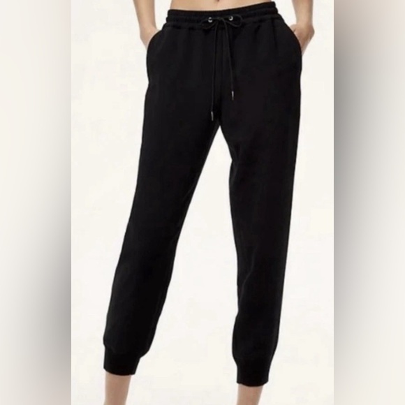 Wilfred Black High Waist Track Creppe Jogger Pants Size M - Picture 2 of 14